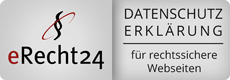 Logo eRecht24 Datenschuzerklärung für rechtssichere Websites